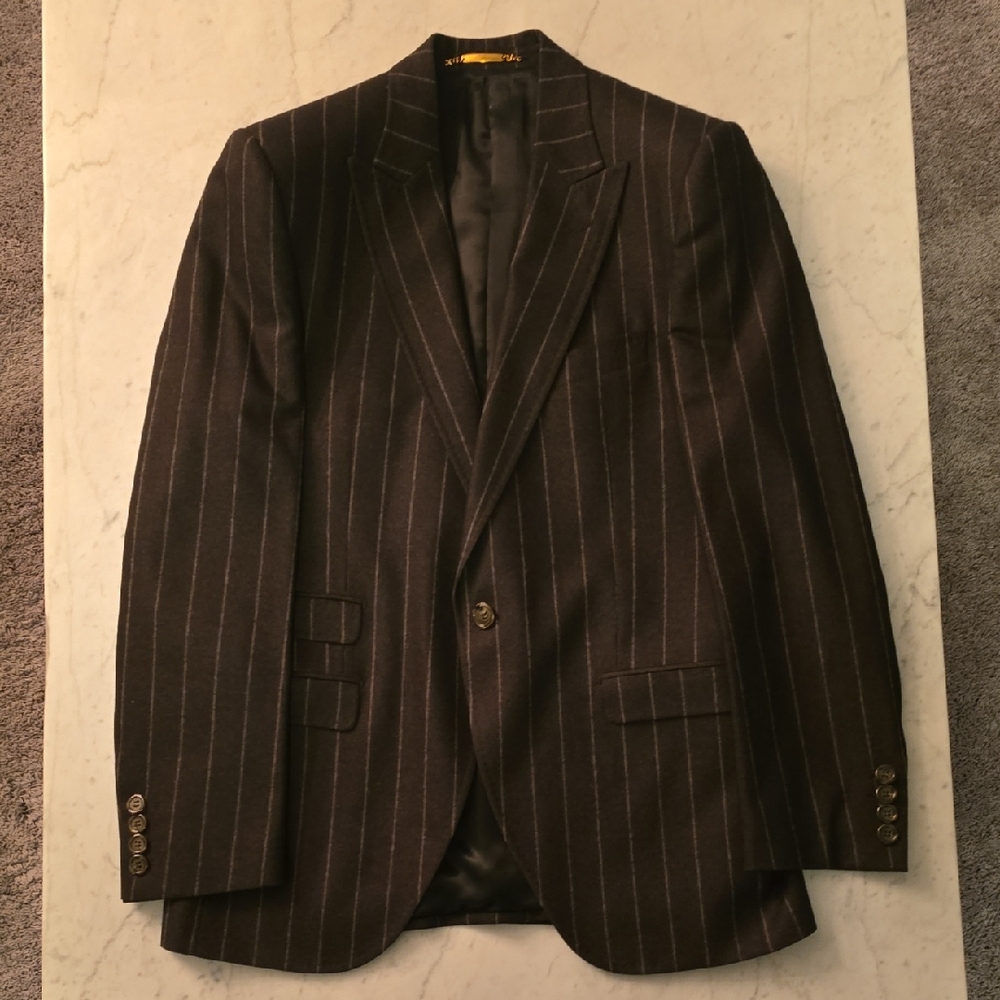Dolce & Gabbana Dark Brown Pinstripe Blazer